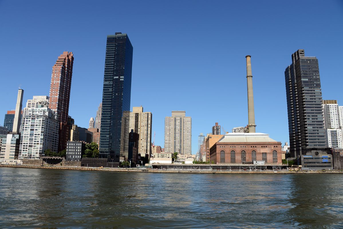 55 New York City Roosevelt Island Looking Across East River To The Belaire, One East River Place, Con Edison East 74th Street Steam Power Station, The Promenade